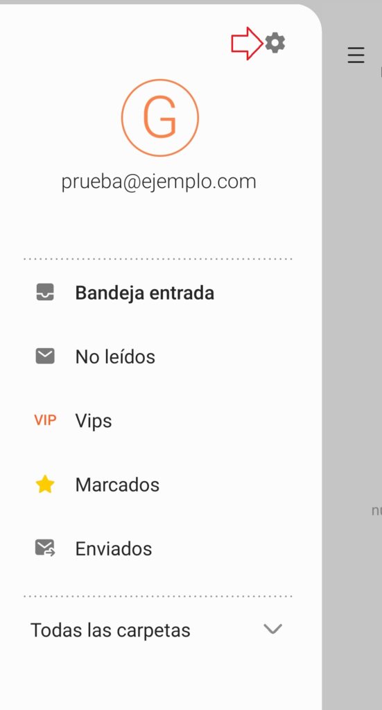 Configuración de la cuenta de correo