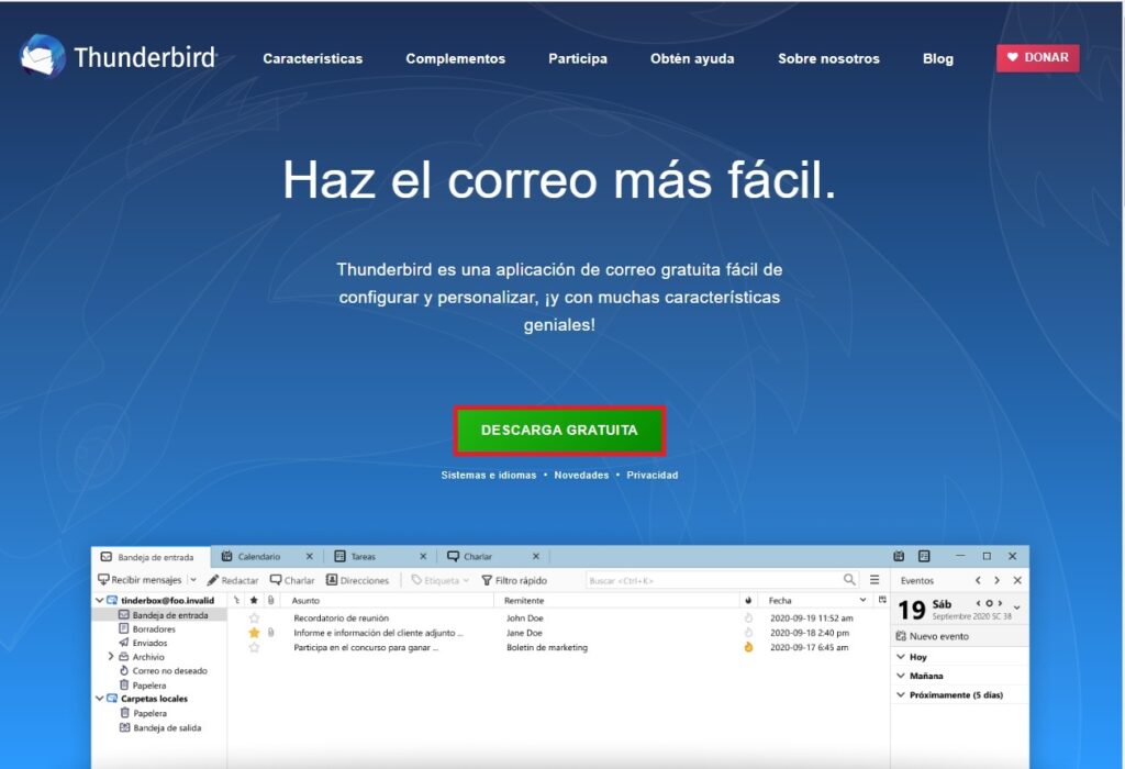 Descargar thunderbird Descargar thunderbird