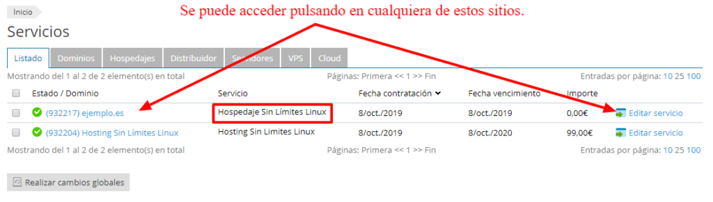 Acceso Plesk desde nuestro hosting