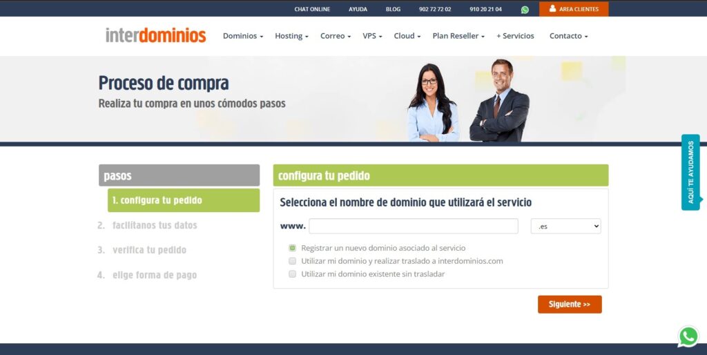 Introducimos el nombre del dominio asociado al certificado