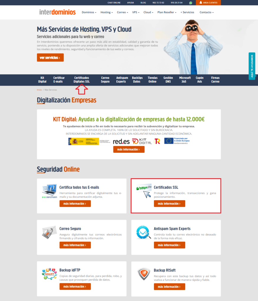 +Servicios Interdominios