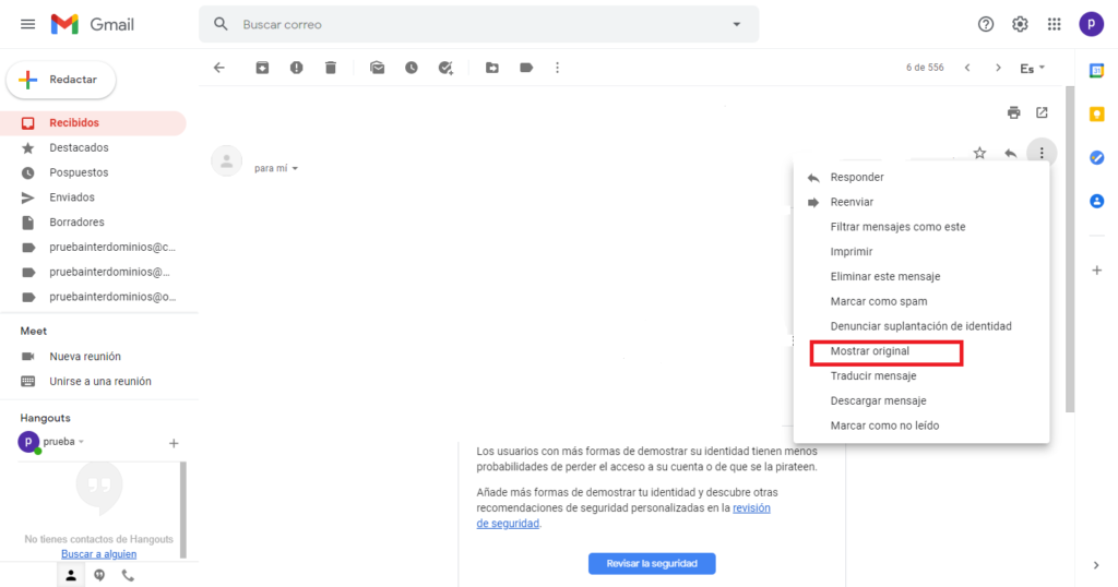 cabeceras gmail
