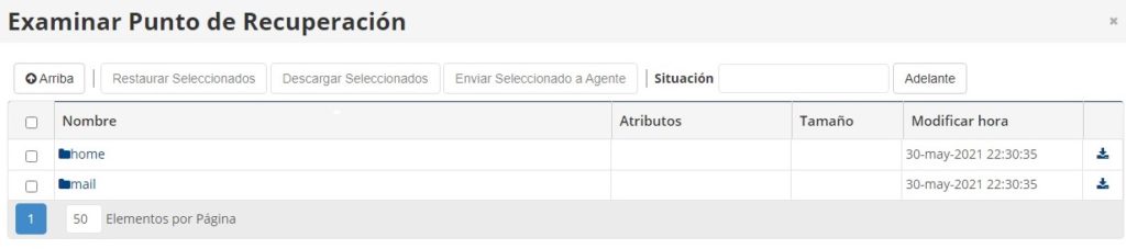 Listado de rutas