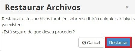 Restaurar archivo