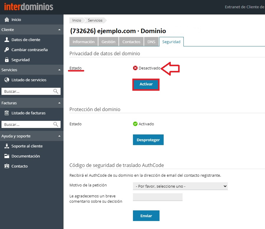 Seguridad del dominio Seguridad del dominio