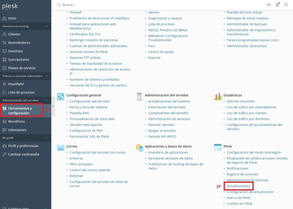 Herramientas y configuración