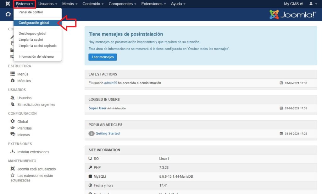 Configuración Global