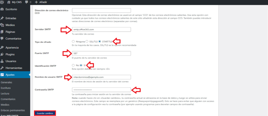 Configurar SMTP Office 365