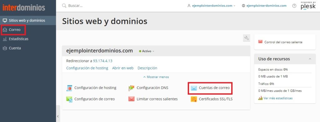 Direcciones de Email