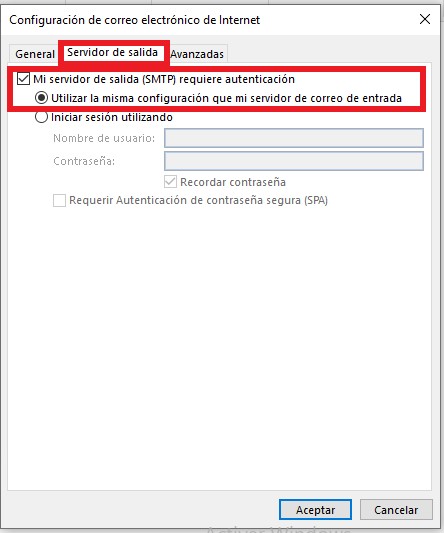 Servidor de Salida Servidor de Salida