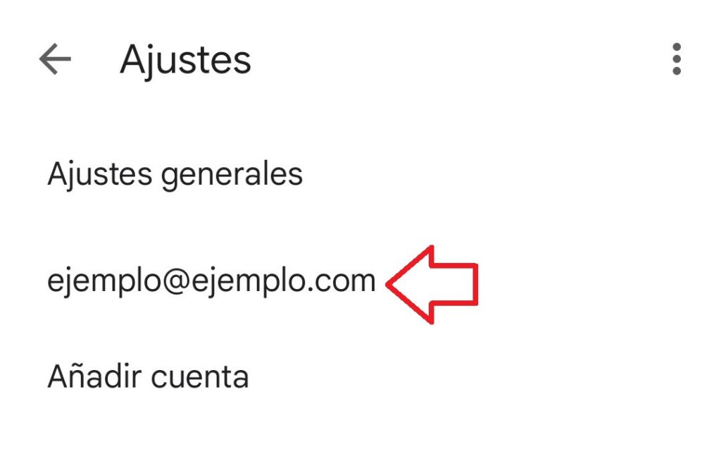Ajustes de la cuenta
