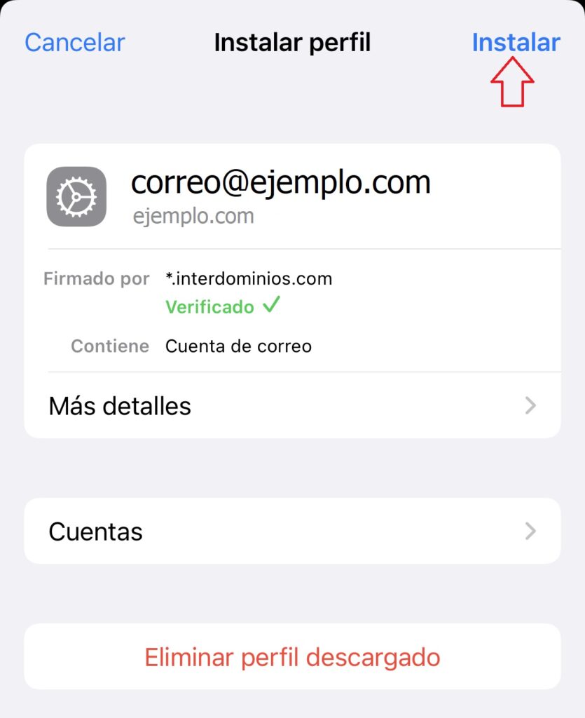 Instalar nuevo perfil en Iphone o IOS Instalar nuevo perfil en Iphone o IOS