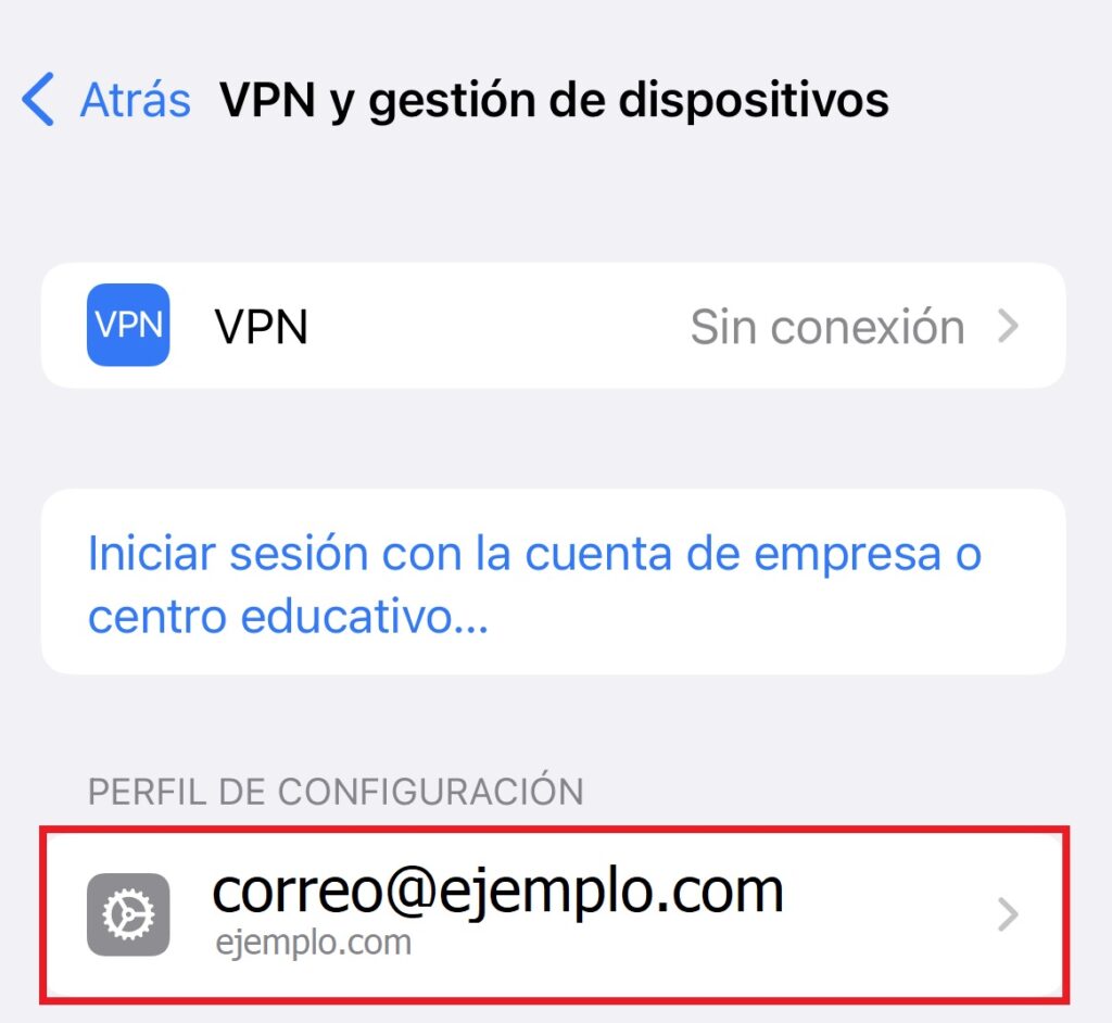 VPN y gestion de dispositivos en IPHONE o IOS VPN y gestion de dispositivos en IPHONE o IOS
